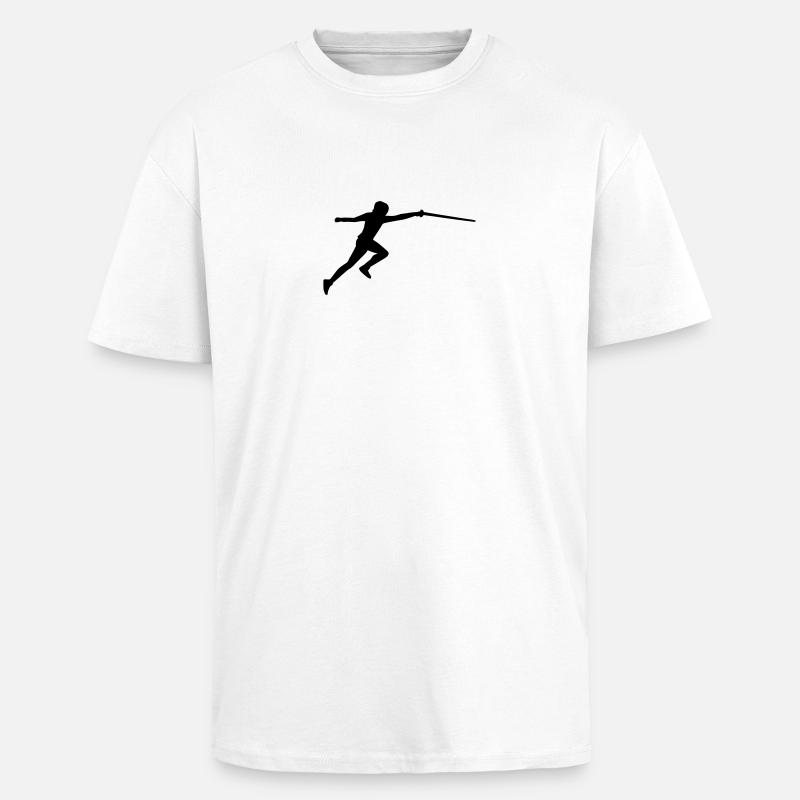 Fechten - Oversized Heavyweight Unisex T-Shirt - Weiß