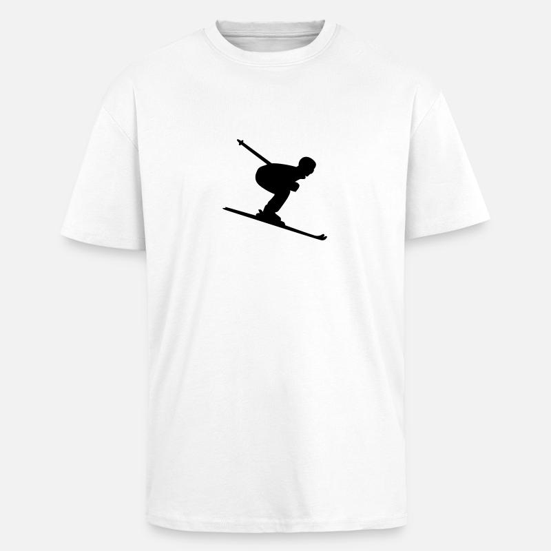 Ski - Oversized Heavyweight Unisex T-Shirt - Weiß