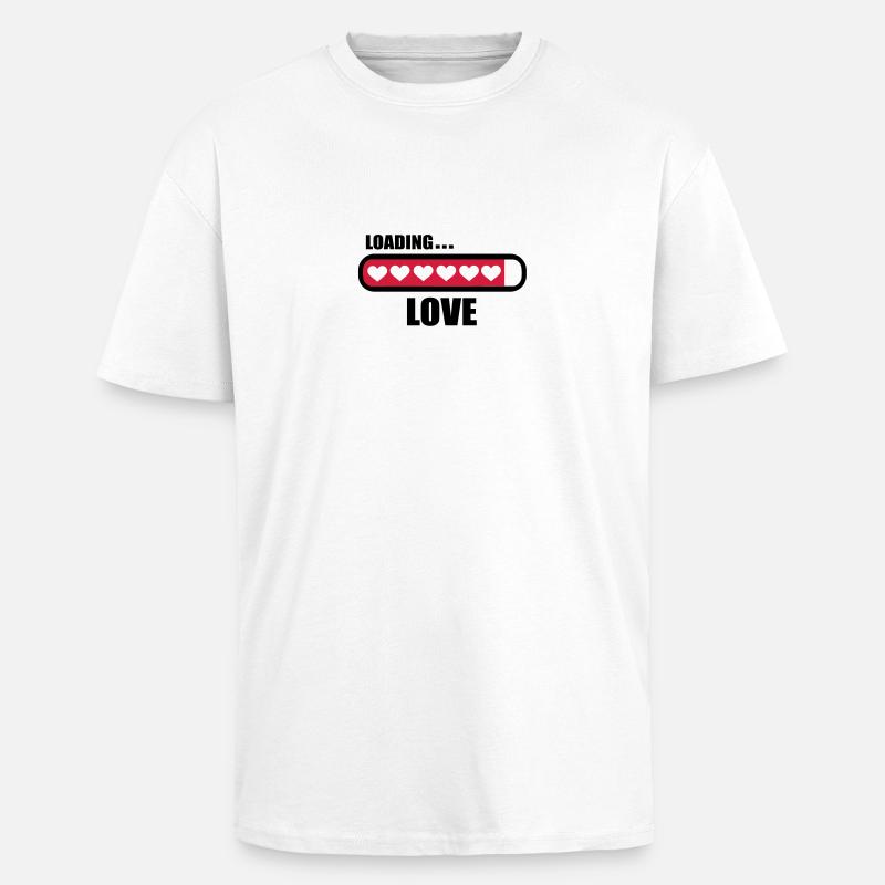 Love loading - Unisex Oversized Heavyweight T-shirt - white