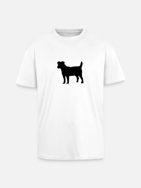 Jack Russell - Oversized Heavyweight Unisex T-Shirt - Weiß