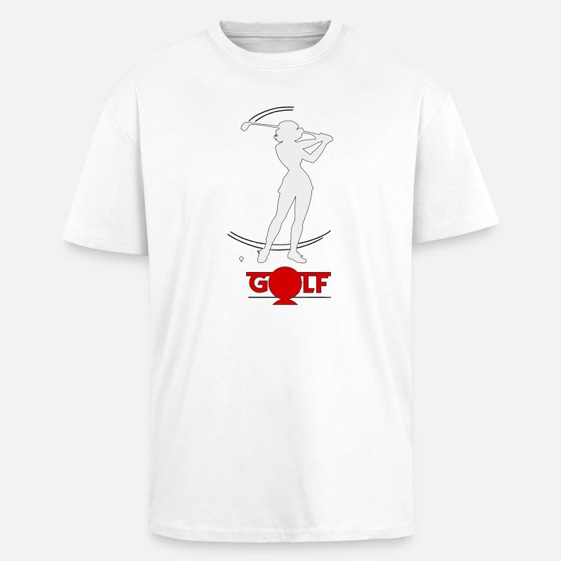 Golfeuse rétro - T-shirt unisexe oversize épais - blanc