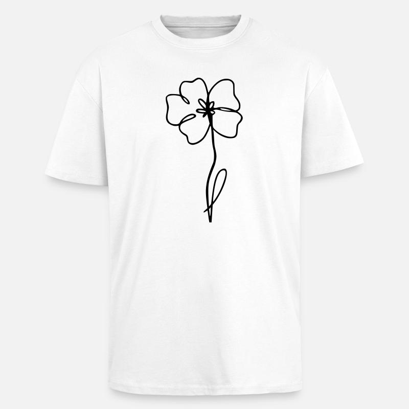 Mohn - Oversized Heavyweight Unisex T-Shirt - Weiß