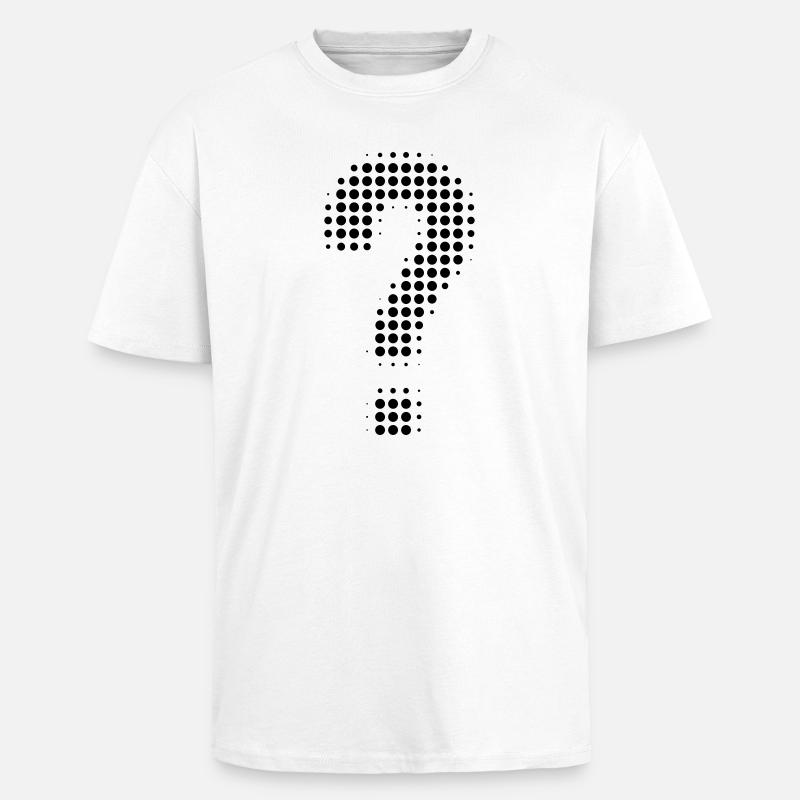 Fragezeichen Pixeloptik - Oversized Heavyweight Unisex T-Shirt - Weiß