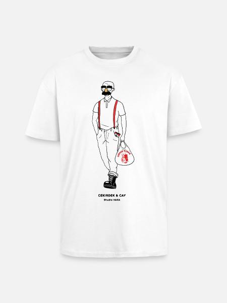 Nazis essen heimlich Döner - Oversized Heavyweight Unisex T-Shirt - Weiß