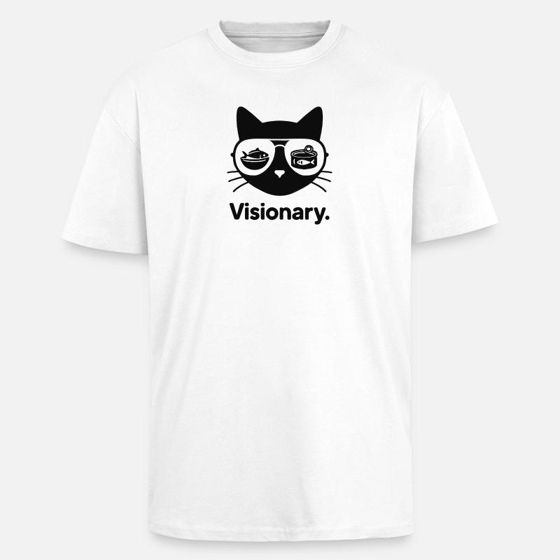 Visionäre Katzenfisch-Linsen - Oversized Heavyweight Unisex T-Shirt - Weiß