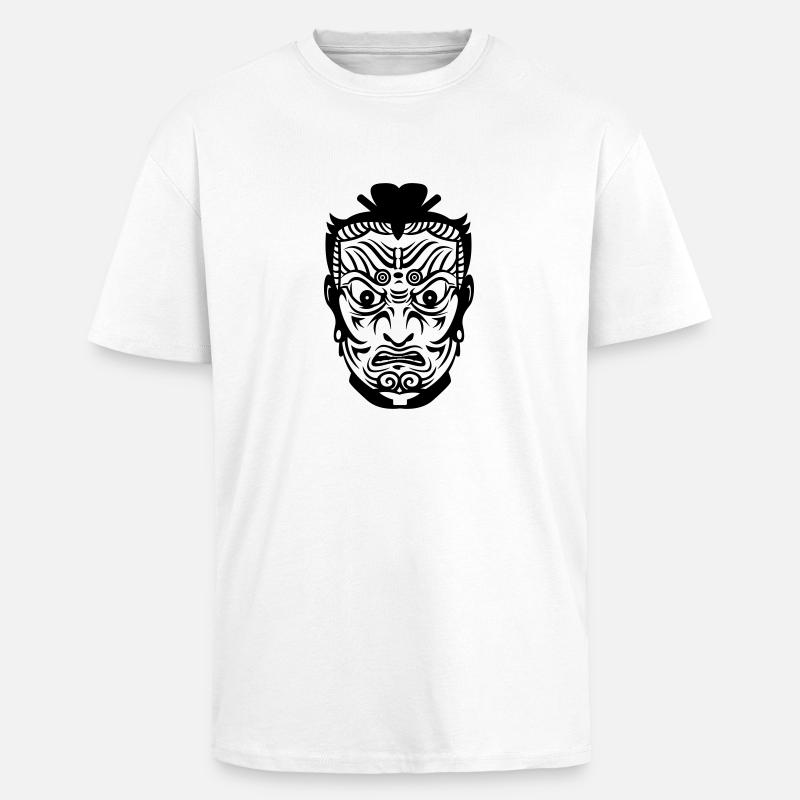 Samurai - Oversized Heavyweight Unisex T-Shirt - Weiß