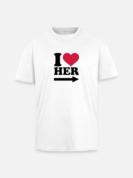 Freundin - Oversized Heavyweight Unisex T-Shirt - Weiß