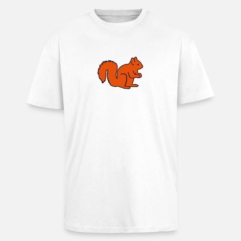 Ecureuil - T-shirt unisexe oversize épais - blanc