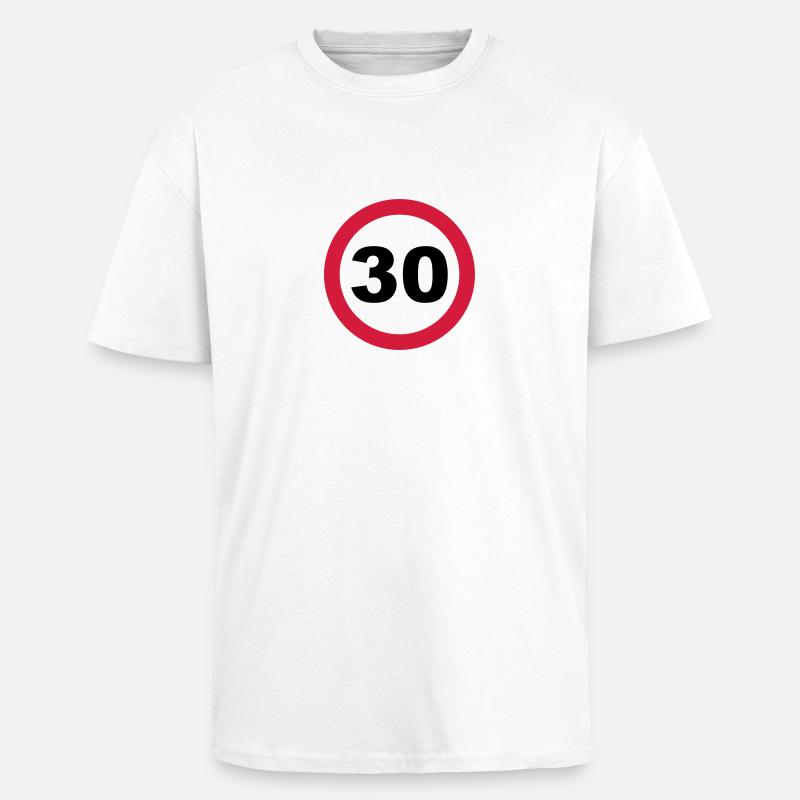 30 Birthday - Unisex Oversized Heavyweight T-shirt - white