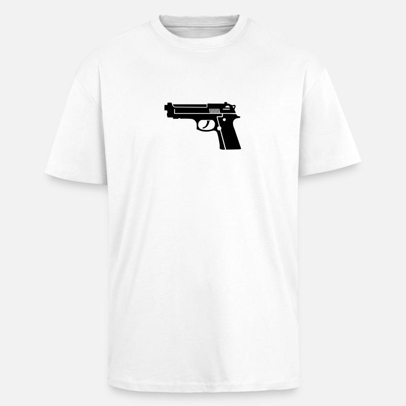 Pistole - T-shirt unisexe oversize épais - blanc