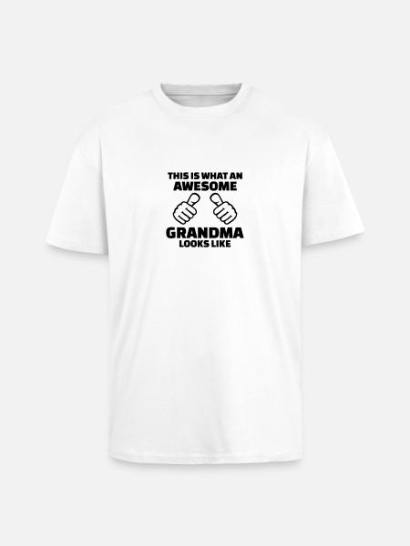 Awesome Grandma - Unisex Oversized Heavyweight T-shirt - white
