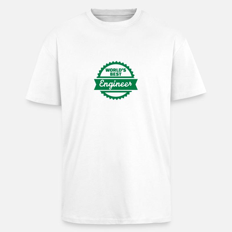 World's Best Engineer - Unisex Oversized Heavyweight T-shirt - white