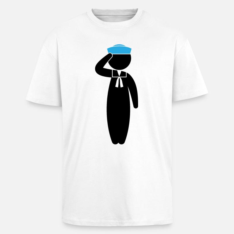 Ein salutierender Matrose - Oversized Heavyweight Unisex T-Shirt - Weiß