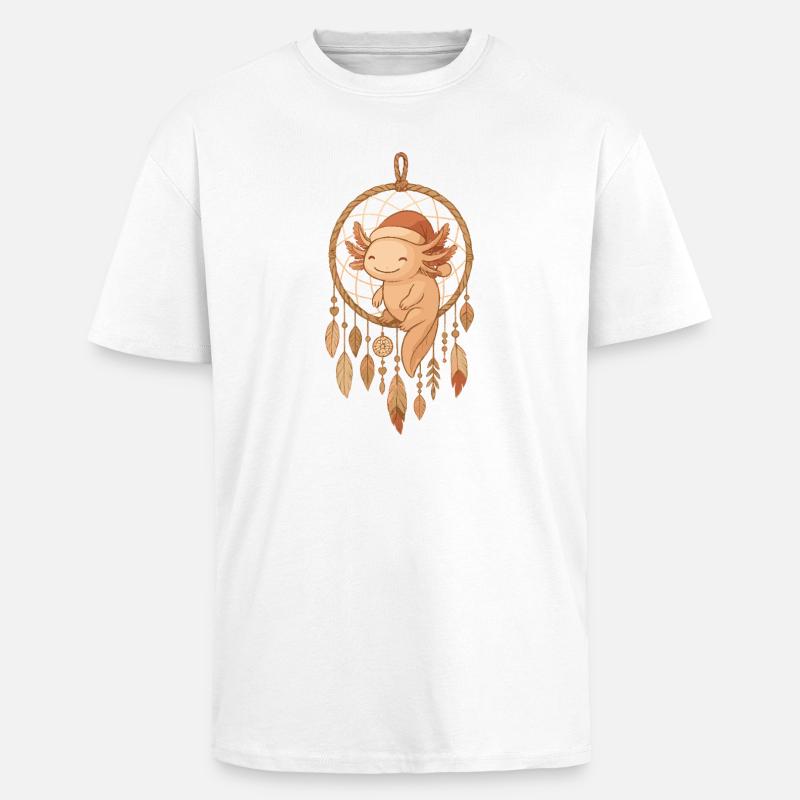 Weihnachts Axolotl – Traumfänger Design - Oversized Heavyweight Unisex T-Shirt - Weiß