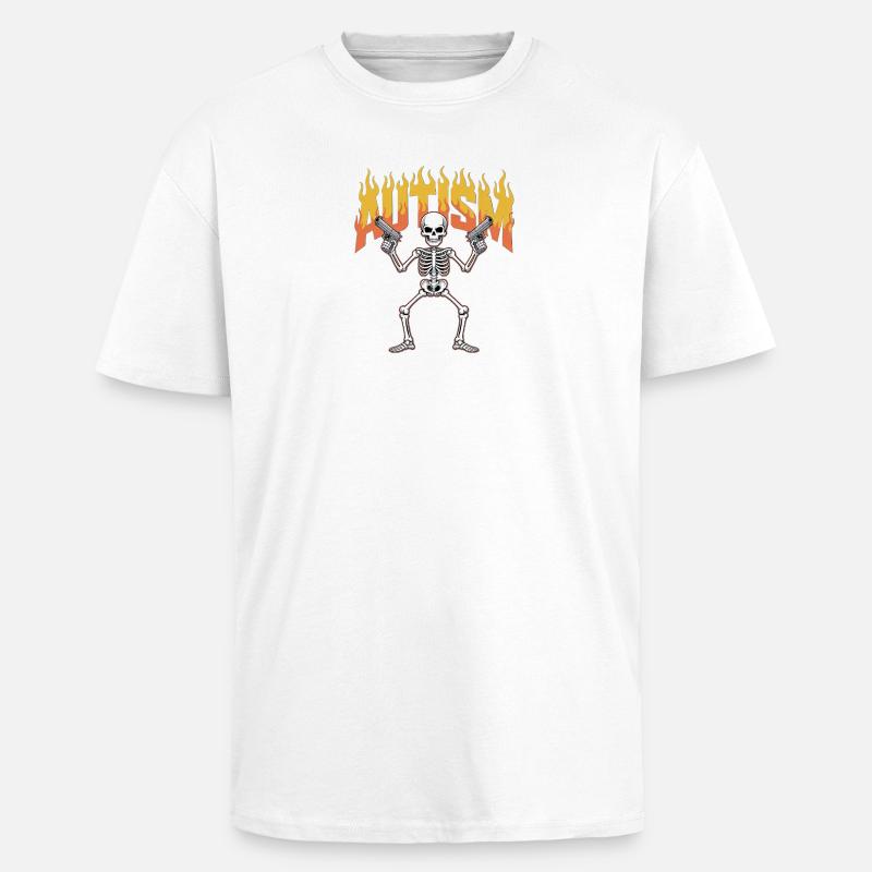 Greta Thunber, G Autismus Hemd - Oversized Heavyweight Unisex T-Shirt - Weiß