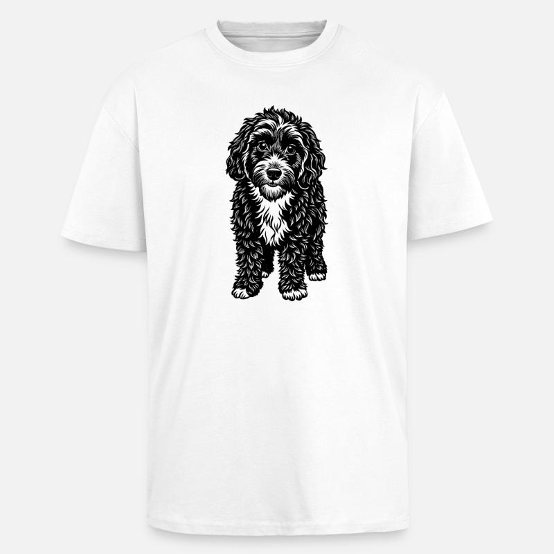 Cockapoo - T-shirt unisexe oversize épais - blanc