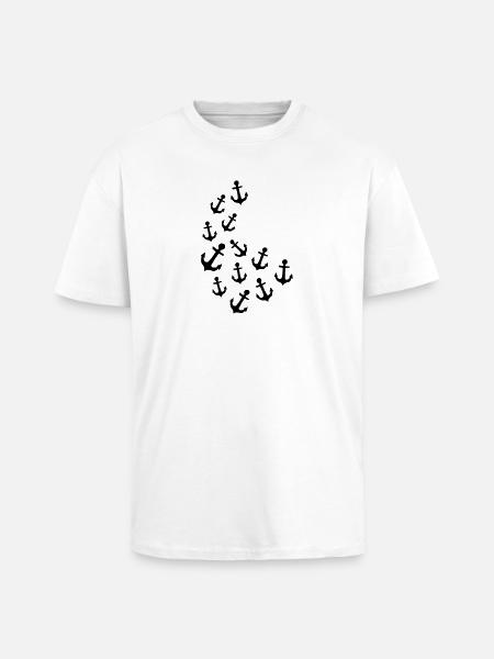 Anchor - Unisex Oversized Heavyweight T-shirt - white
