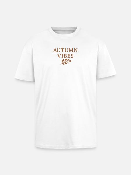 Autumnal Naturkraft lettering - Unisex Oversized Heavyweight T-shirt - white