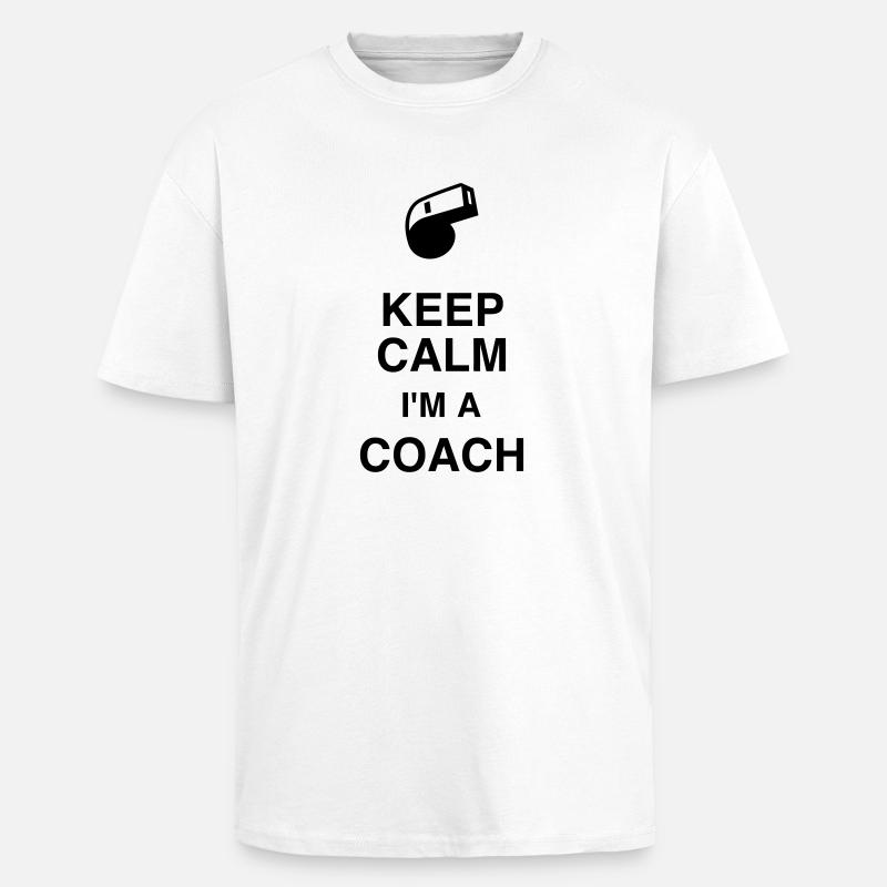 Coach / Coaching / Trainer / Sport - Oversized Heavyweight Unisex T-Shirt - Weiß