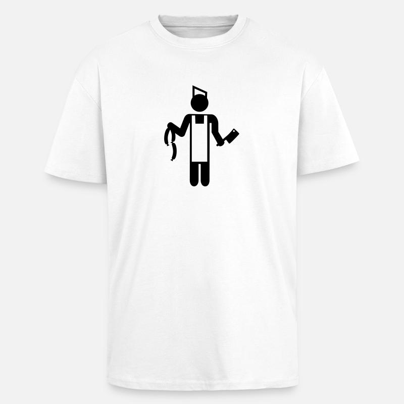 Boucher - T-shirt unisexe oversize épais - blanc