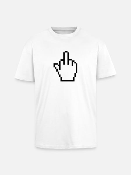 Middle finger - Unisex Oversized Heavyweight T-shirt - white