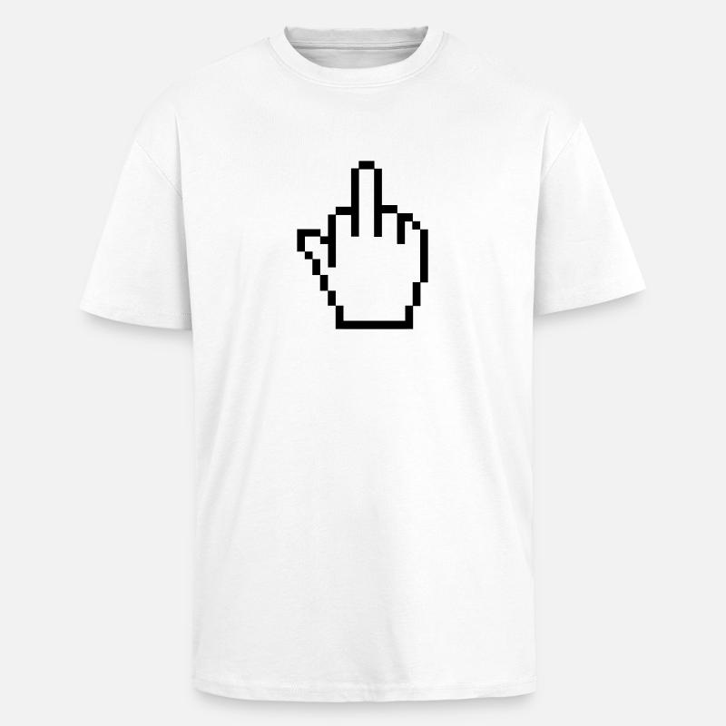 Mittelfinger - Oversized Heavyweight Unisex T-Shirt - Weiß