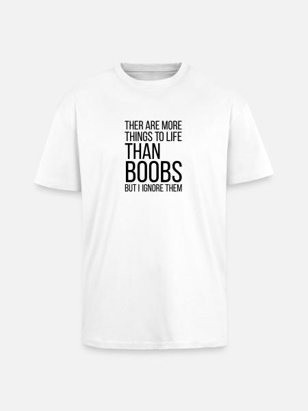 BOOBS - Unisex Oversized Heavyweight T-shirt - white