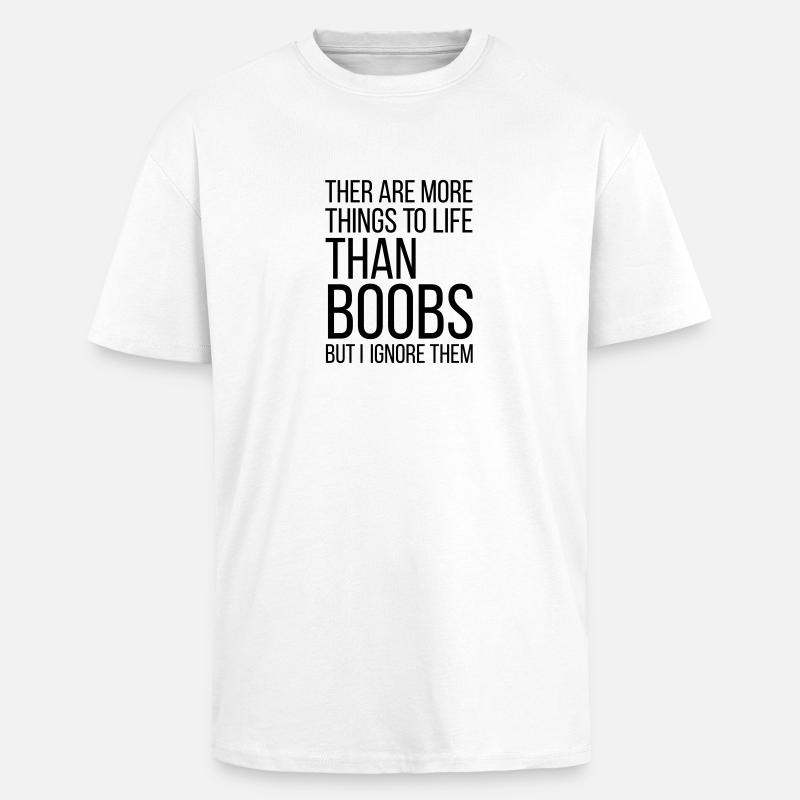 BOOBS - Oversized Heavyweight Unisex T-Shirt - Weiß