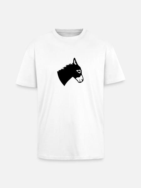Esel - Oversized Heavyweight Unisex T-Shirt - Weiß