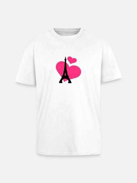 Eiffel Tower Paris - Unisex Oversized Heavyweight T-shirt - white