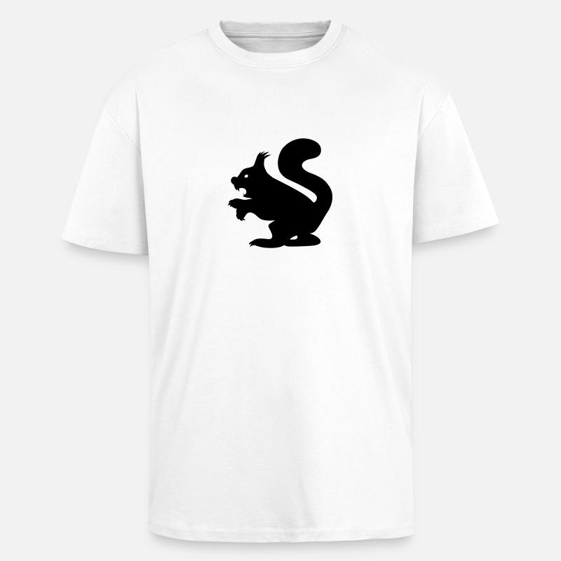 Killer Squirrel - Böses Eichhörnchen - Oversized Heavyweight Unisex T-Shirt - Weiß