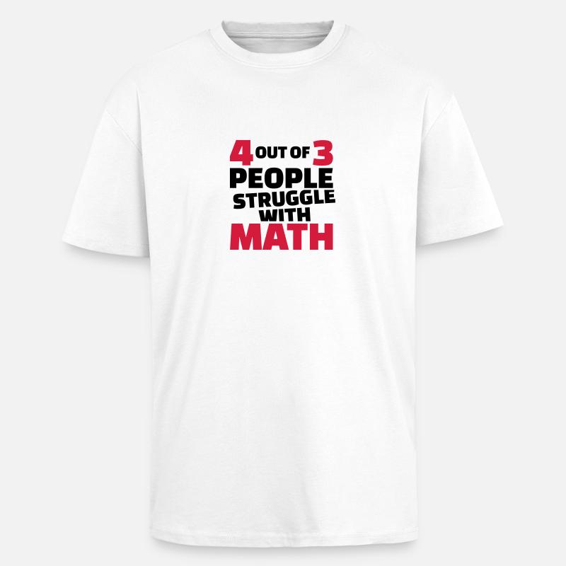 Mathe - Oversized Heavyweight Unisex T-Shirt - Weiß