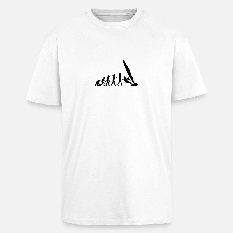 ws01 windsurf evolution - Oversized Heavyweight Unisex T-Shirt - Weiß