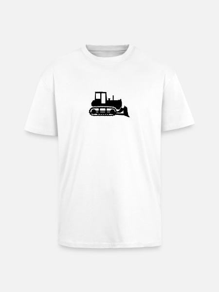 Bulldozer - Unisex Oversized Heavyweight T-shirt - white
