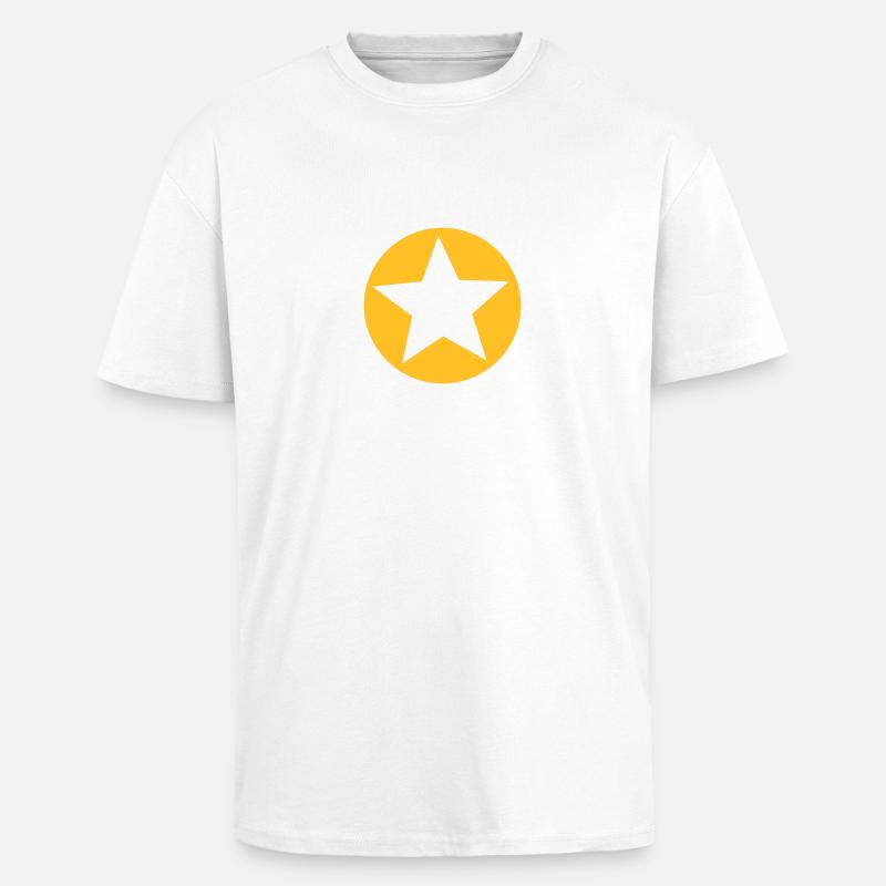 Stern - Oversized Heavyweight Unisex T-Shirt - Weiß