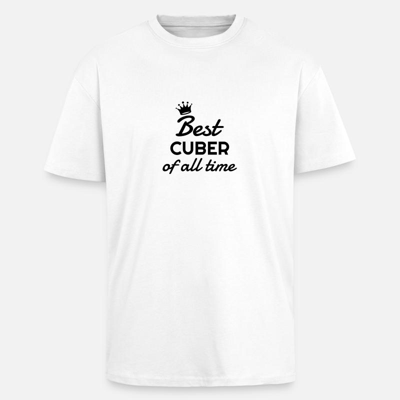Cubing / Cube / Cuber / Speedcubing - T-shirt unisexe oversize épais - blanc