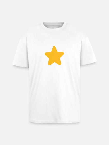 Stern - Oversized Heavyweight Unisex T-Shirt - Weiß
