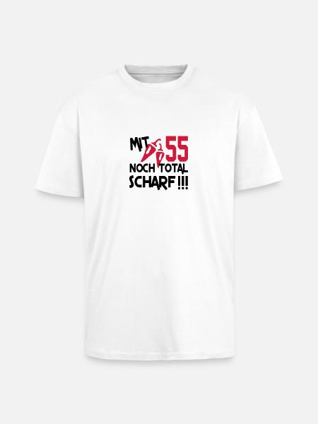 total_scharf_55 - T-shirt unisexe oversize épais - blanc