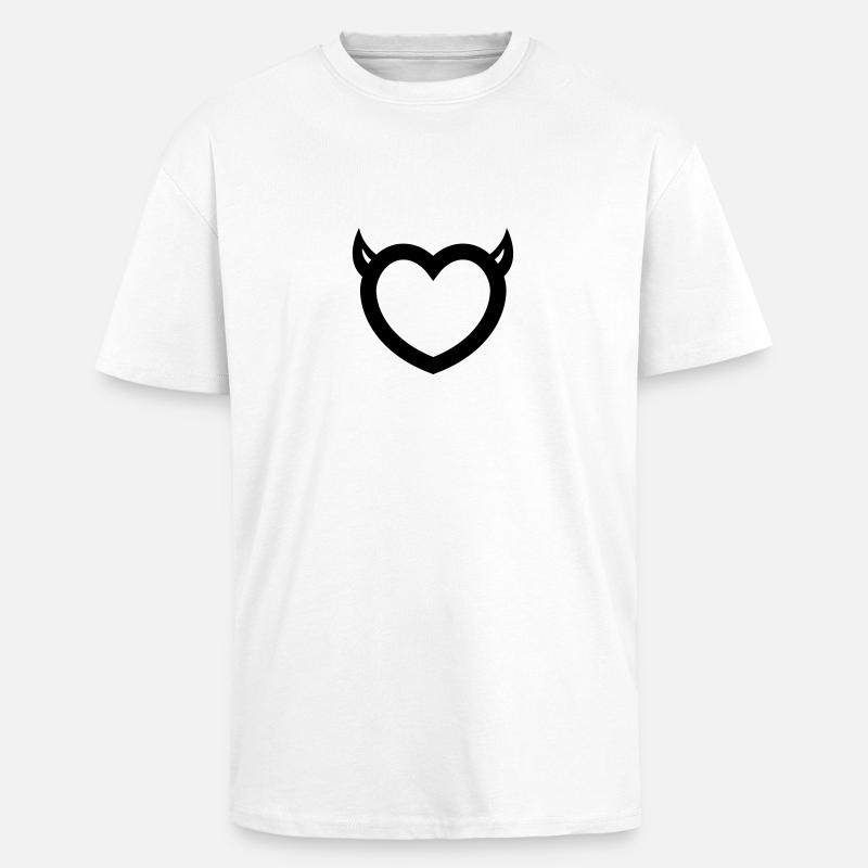 devil - Unisex Oversized Heavyweight T-shirt - white