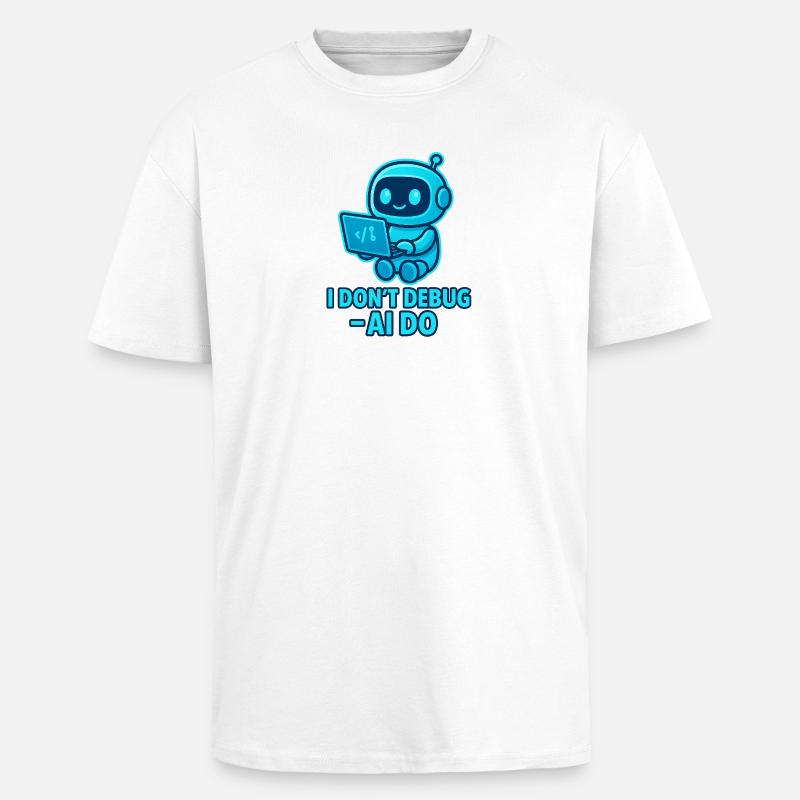 KI Debug: AI übernimmt das Debuggen - Oversized Heavyweight Unisex T-Shirt - Weiß