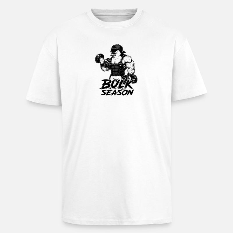 Pengu Gym - Unisex Oversized Heavyweight T-shirt - white