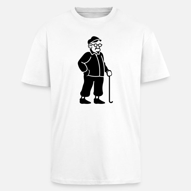 Alter Opa - Oversized Heavyweight Unisex T-Shirt - Weiß