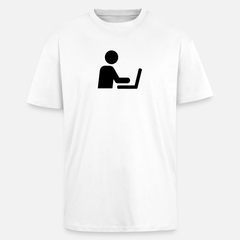 Computer - Oversized Heavyweight Unisex T-Shirt - Weiß