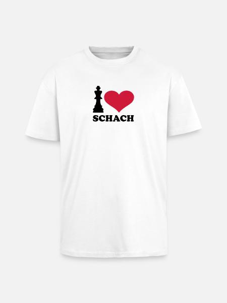 I love chess - Unisex Oversized Heavyweight T-shirt - white