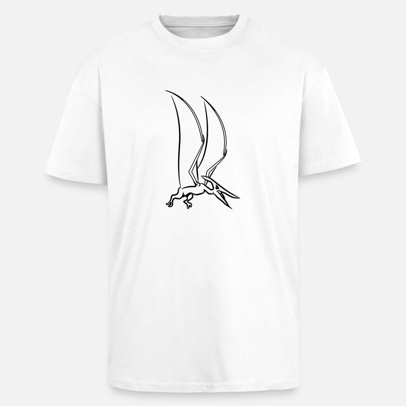 Saurien Pteranodon ptérodactyle - T-shirt unisexe oversize épais - blanc