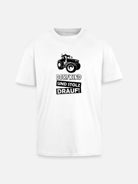dorfkind_stolz_drauf_01 - Oversized Heavyweight Unisex T-Shirt - Weiß