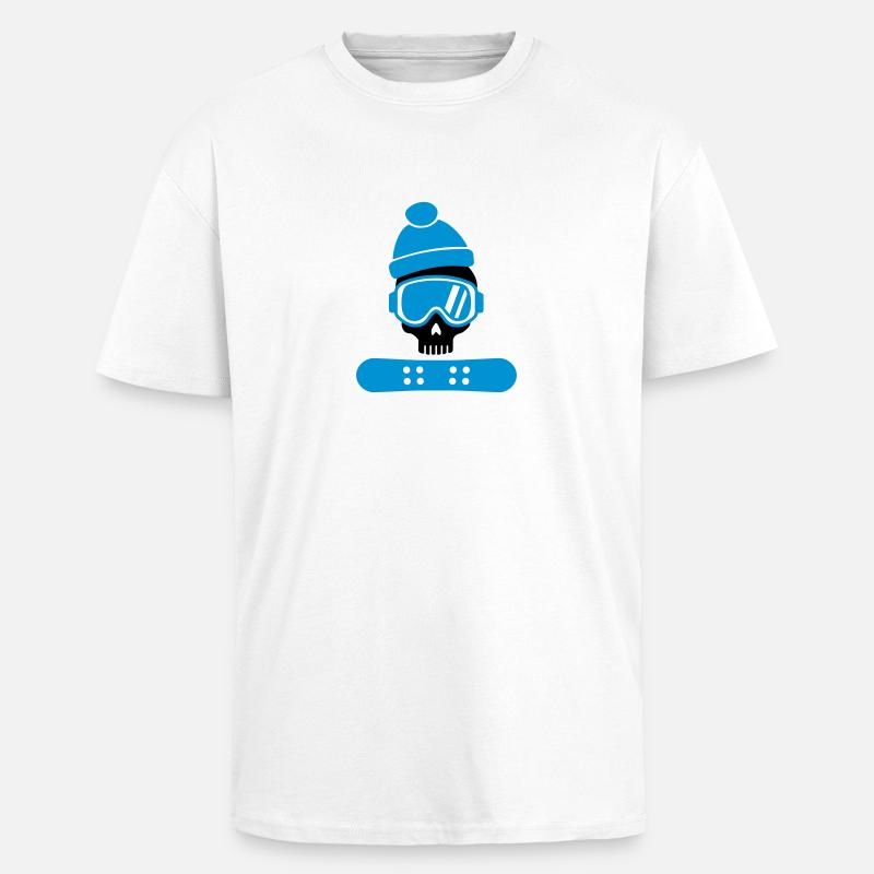 Snowboard - Unisex Oversized Heavyweight T-shirt - white