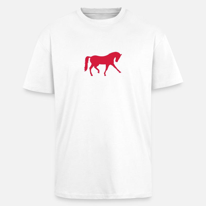 Cheval - T-shirt unisexe oversize épais - blanc