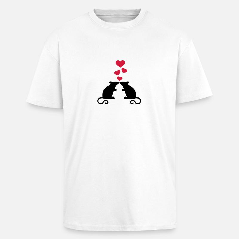 Mouse - Unisex Oversized Heavyweight T-shirt - white