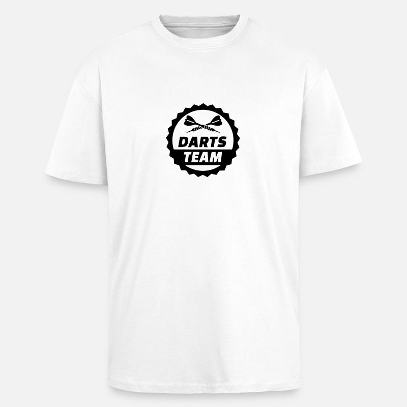 Darts Team - Unisex Oversized Heavyweight T-shirt - white